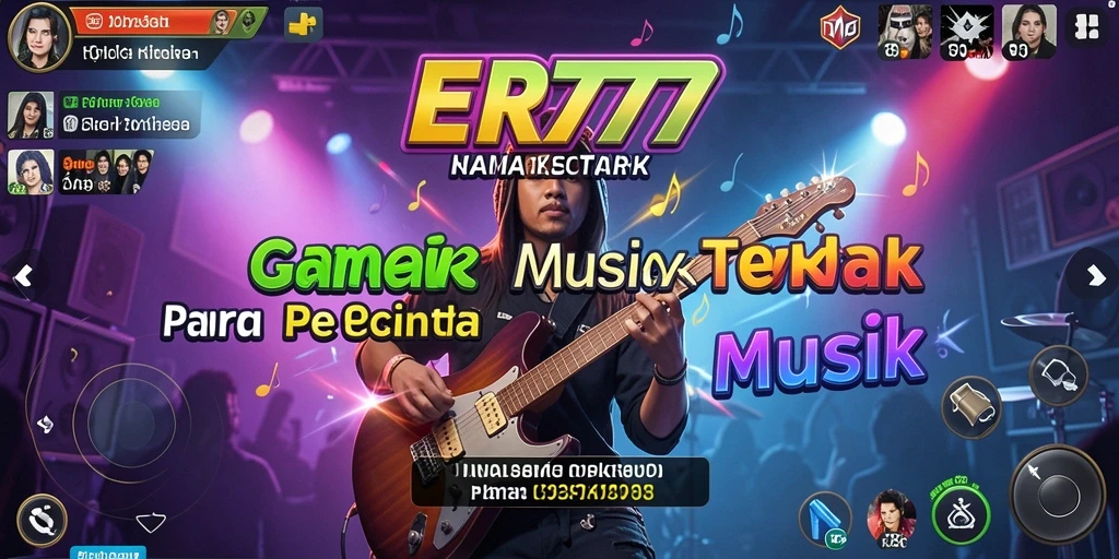 Screenshot gameplay dinamis dari ER777 menampilkan pengalaman musik yang menyenangkan.
