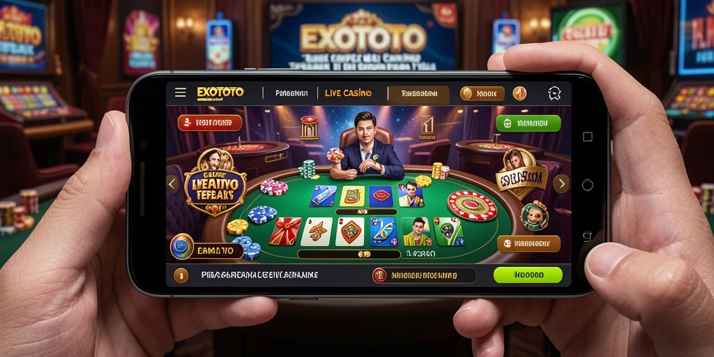 Tampilan gameplay menarik di EXOTOTO Live Casino.