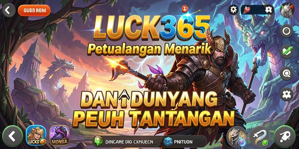 Tampilan gameplay LUCK365 yang epik dan menantang.