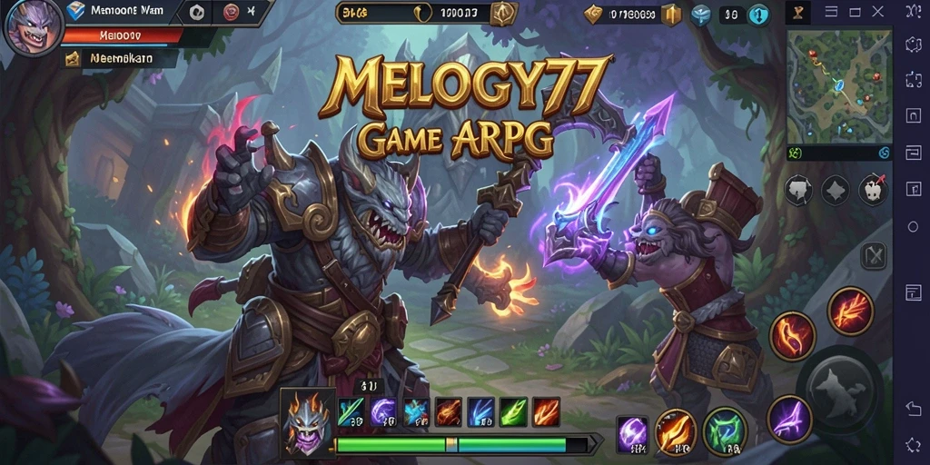 Gameplay mendebarkan di dunia fantasi MELODY77.