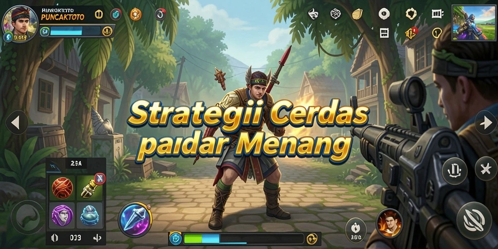 Screenshot utama PUNCAKTOTO menampilkan gameplay strategis yang mendebarkan.