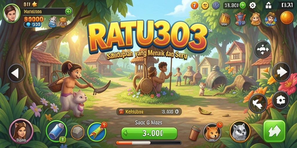 Screenshot gameplay RATU303 menampilkan interaksi karakter yang seru.