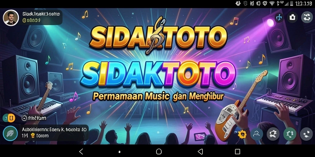 Screenshot SIDAKTOTO menampilkan pemain menikmati gameplay musik.