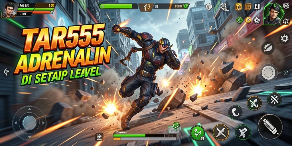 Screenshot TAR555 menampilkan aksi seru dalam permainan.